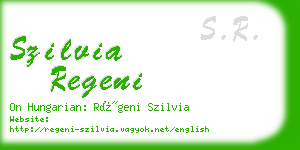 szilvia regeni business card